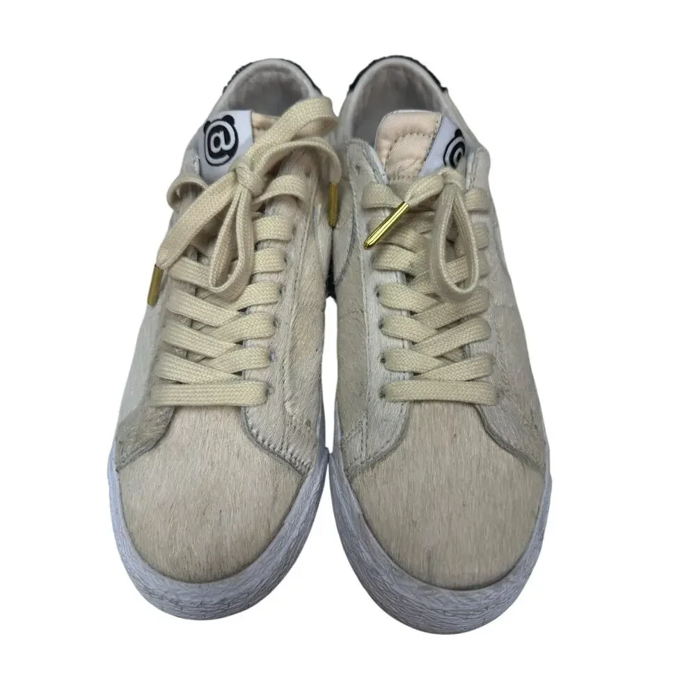 Nike SB Blazer‎ Bearbrick Pony Hair Cream Sneakers Mens 7.5 Womens 9